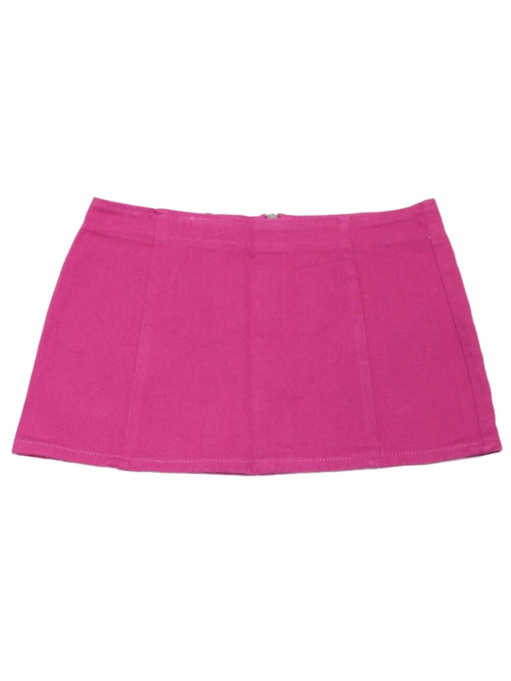 Pink Micro Mini Denim Skirt With Back Zip Closure By PrettyLittleThing  Size 6 N